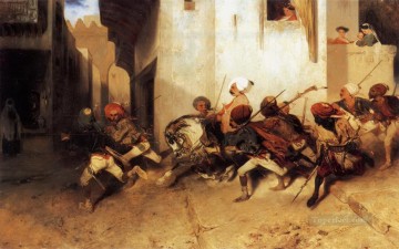 Árabe Painting - La pattuglia turca Alexandre Gabriel Decamps Araber